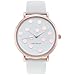 WRISTOLOGY Olivia Womens Watch Dots Rose Gold Boyfriend Ladies White Leather Strap Band OC039