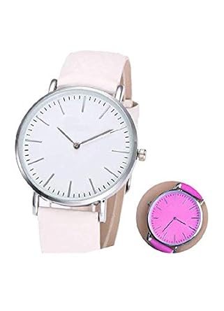 Ss Collection Analogue White to Pink Change Colour In Sun Light Dial Girl's & Boy's Watch (SS0011)