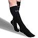 Bcurb Graduated Compression Socks Calf High Men Women Support Recovery Stocking (Large/X-Large, Black/Gray - 3 Pair)