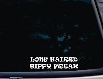 Amazon Com Long Haired Hippie Freak Die Cut Vinyl Decal For