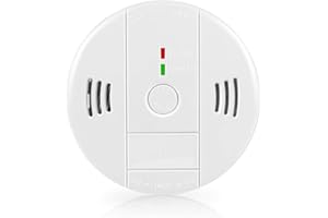 GLBSUNION Combination Smoke and Carbon Monoxide Detector Alarm, Beeps Warning Smoke and CO Alarms for Basements Travel Home Office House Bedroom Living Room Car, Battery Operated,Comply with UL 217/2034, 1-Pack