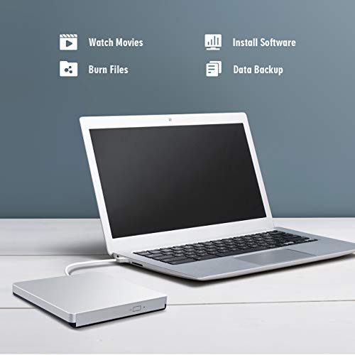 image for TOPELEK CD/DVD External Drive USB3.0 Type-C Interface, Faster Speed Tr