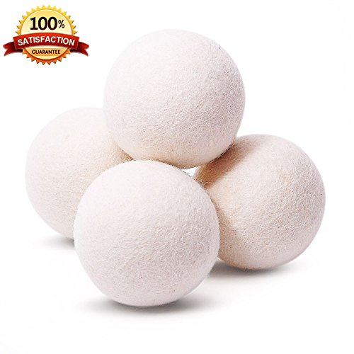 Buy Wool Dryer Balls 4 Pcs XL Size Baby Safe & Unscented Natural