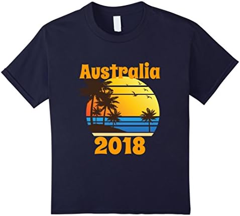 Kids Matching Family Vacation Australia 2018 Vintage T-Shirt 12 Navy