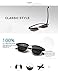 LUENX Men Women Semi Rimless Polarized Sunglasses:UV 400 Protection 51MM with Case (23 Black(Matte Frame)/Non-mirror, 51)