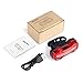 Albrillo Bicycle Tail Light, USB Rechargeable Rear Bike Lights With Waterproof and 6 Light Modes Function, Bright Safety Led Bike Back Light
