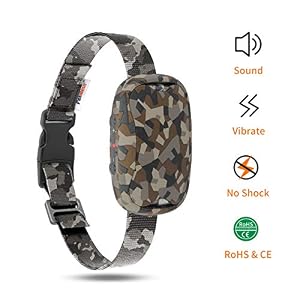 Image of Petilleur Automatic Bark Collar [Intelligent Dog Anti-Bark Collar] Dogs Bark Control Training Collar for Small to Large Dogs, Humane Barking Stopper with Sound and Vibration (Trendy Camouflage Color)