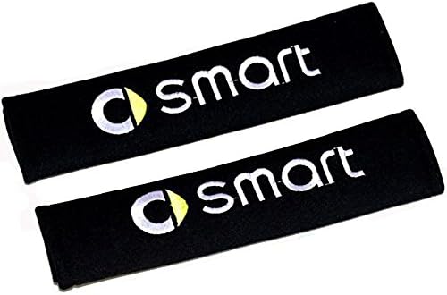 Smart Car Seat Belt Cover Auto Car Shoulder Pad Car Styling-Carbon Fiber-Black-One Pair