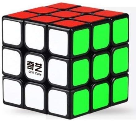 IndiaBuy 3x3x3 QIYI Black Background Rubiks Magic Smooth Speed Cube 3D-Puzzle Cube Recommended for 3-99 yrs