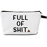 MoCaliduccious Full of Personality Print Makeup Bag Ironic Phrase Cosmetic Pouch Humorous Adult Birthday Party Gift for Sarcastic Friends Funny Gift for Men Women