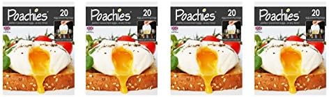 Poachies Egg Poaching Bags, 17 x 13.5 x 2 cm, 4 x Packs of 20 by Poachies