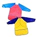 ABCDOK Kids Art Smocks 2 Pack, Children Waterproof Artist Painting Aprons Long Sleeve with 3 Pockets for Age 2-7 Years