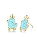 30 Pairs Gold Plated Stainless Steel Post Small Cute Multiple Animal Flower Faux Pearl CZ Stud Earrings Set for Girls Kids New Year Christmas Gift
