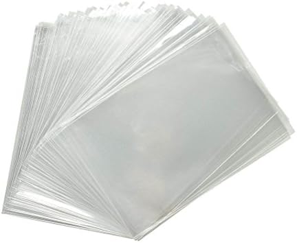 100 Pcs 8x12 Clear Cellophane Bags - 1.2 MIL Glossy Cello Bag For Gifts, Food, Soap, Candles and Bakery Goods - By Priti Parti