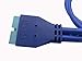QiCheng&LYS USB 3.0 Housing Motherboard 19 Pin Male to Female Extension Cable (USB 3.0 Male to Female)