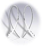 Ribbon Earrings extra short Sterling Silver