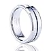TUSEN JEWELRY 8MM Mens Wedding Band Thin Blue Line Plated Tungsten Carbide Ring12