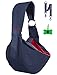 IMOEsol Pet Sling Carrier – Reversible Bag with Adjustable Strap and Zipped Pocket - Travel Bag - Cat/Puppy/Dog up to 18 lbs Comfortable Shoulder Bag/Pouch With Waste Dispenser + Leash Clip +1 Roll