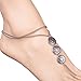 PearlPlus Bohemian Style Vintage Coin Beach Anklet Chain And Ring Combo Set