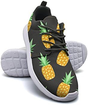 Y2GH Men's Lightweight Athletic Running Shoes Breathable Sport Anti-Slip Gym Jogging Sneakers Pineapple Tile Mesh Running Shoes