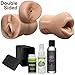 Doc Johnson Sasha Grey - Experience - 6 Piece Collection - P&A Double-Sided Stoker, Deep Throat Stroker, Love Spit Lubricant, ULTRASKYN Refresh Powder, Toy Cleaner, Discreet Storage Box - Vanilla