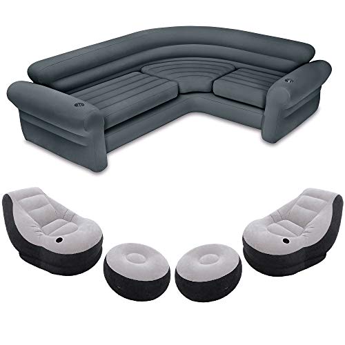 Deflating Chair Intex Inflatable 2 in 1 Inflating and Deflating Valve Corner Living ...