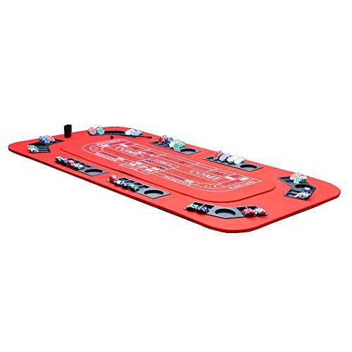 Hathaway No Limit 3-in-1 Portable Casino Tabletop, Black/Red
