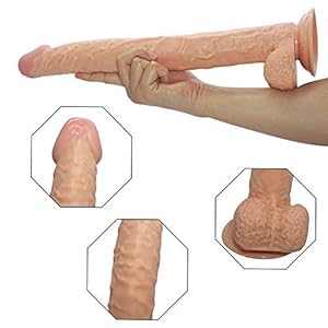 Extra Großer Realistischer Dildo 40 cm mit Starkem Saugnapf - Lonersex, Ideal für Frauen und Paare, Hautfarben