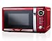 Nostalgia RMO770RED Retro 0.7 Cubic Foot Microwave Oven, Cu.Ft Red