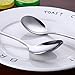 Zicome Soup Spoons, Stainless Steel Round Bouillon Spoons, Set of 10