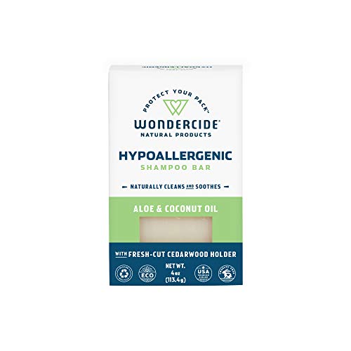 Wondercide Natural Hypoallergenic Pet Shampoo Bar for Dogs & Cats - Aloe Vera 4oz Bar