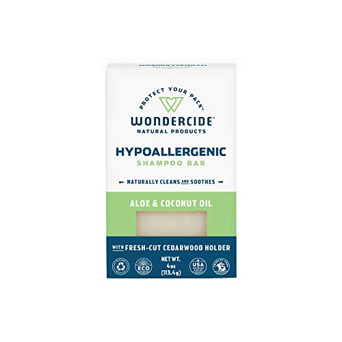 Wondercide Natural Hypoallergenic Pet Shampoo Bar with Aloe Vera - 4 oz Bar