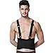 Lumbar Support Belt with Suspenders for Men - Adjustable & Light - Back Brace Shoulder Holsters - Lower Back Pain, Work, Lifting, Exercise, Sport - Neotech Care Brand - Black - Size XXL