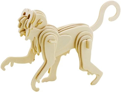 Wooden 3D Puzzle Chinese Zodiac Animal Monkey