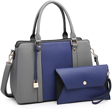 MKP Women's Satchel handbag~Stylist Structured Multi Pocket Top handle purse with Wristlet