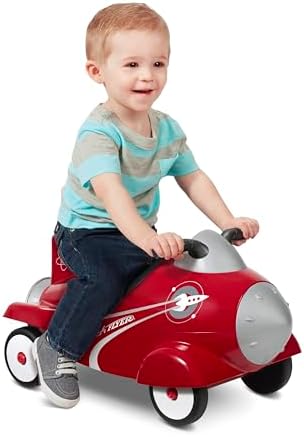 Retro Rocket, Juguete correpasillos Rojo para niños pequeños de 1 a 3 años