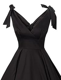 GownTown Vestido de cóctel para mujer con cuello en V y lazo