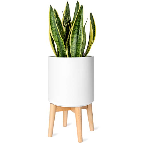 Mkono Plant Stand Mid-Century Modern Plant Stand Indoor (Plant Pot NOT Included) Flower Pot Holder Home Decor, Natural
