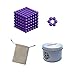 216 magic Balls Sculpture Toy - 216 Pieces 5mm Large Size - Includes Carrying Bag and Plastic Card Separator - (5mm, Purple)