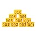 Leg Bands Rings for Poultry Chickens Ducks Goose 6 Colors 100PCS/Bag 16MM 001-100 Numbered Plastic (yellow)