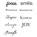 Tattify Assorted Word Temporary Tattoos - Life's Diamonds (Set of 18 Tattoos - 2 of each Style) - Individual Styles Available and Fashionable Temporary Tattoos