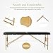 Uenjoy Massage Bed 72'' Professional Folding Massage Table 2 Fold, Basic & Portable, Black