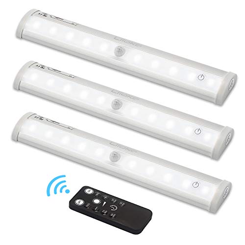Litake Remote Control LED Lights Bar, Wireless LED Under Cabinet Lighting, Dimmable Battery Operated Closet Li