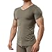 YUFEIDA Men's Sexy Underwear Shirts Short Sleeve T-Shirt Mesh Sheer Top Undershirt Sleepwear