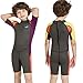 DIVE & SAIL Kids Wetsuit Shorty, 2.5mm Neoprene Thermal Swimsuit, Youth Boys and Girls Wet Suits for Snorkel Diving, Full Suit and Shorty Swimsuit