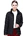 Puredown Women's Outdoor Ultra Light Packable Down Jacket, Black, M
