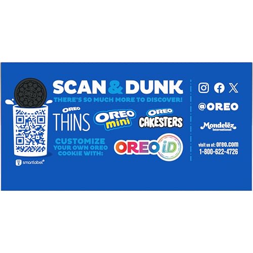 OREO DOUBLE STUF CHOCOLATE SANDWICH COOKIES, KING SIZE, 12 SNACK PACKS (8 COOKIES PER PACK)