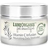 Vitamin C Moisturizer for Face: Organic Anti Aging Skin Tightening Cream for Face and Neck. Helps Reduce Appearance of Wrinkles, Brown Spots and Dark Sun Spots (1.7 oz Jar)