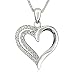B&E 925 Sterling Silver Heart Necklace Pendant -Girlfriend Women Girl Valentines Day Jewelry-CZ Diamonds