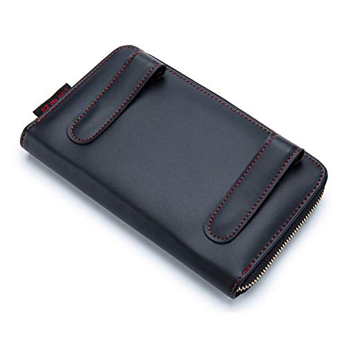 Cartisen Car Tissue Holder, Sun Visor Tissue Holder, Car Visor Napkin Holder, PU Leather Backseat Tissue Case Holder for Car Vehicle with Zipper (Black)